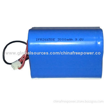 9.6V/3000mAh 2 battery pack, Lithium iron phosphate system, safety and long life